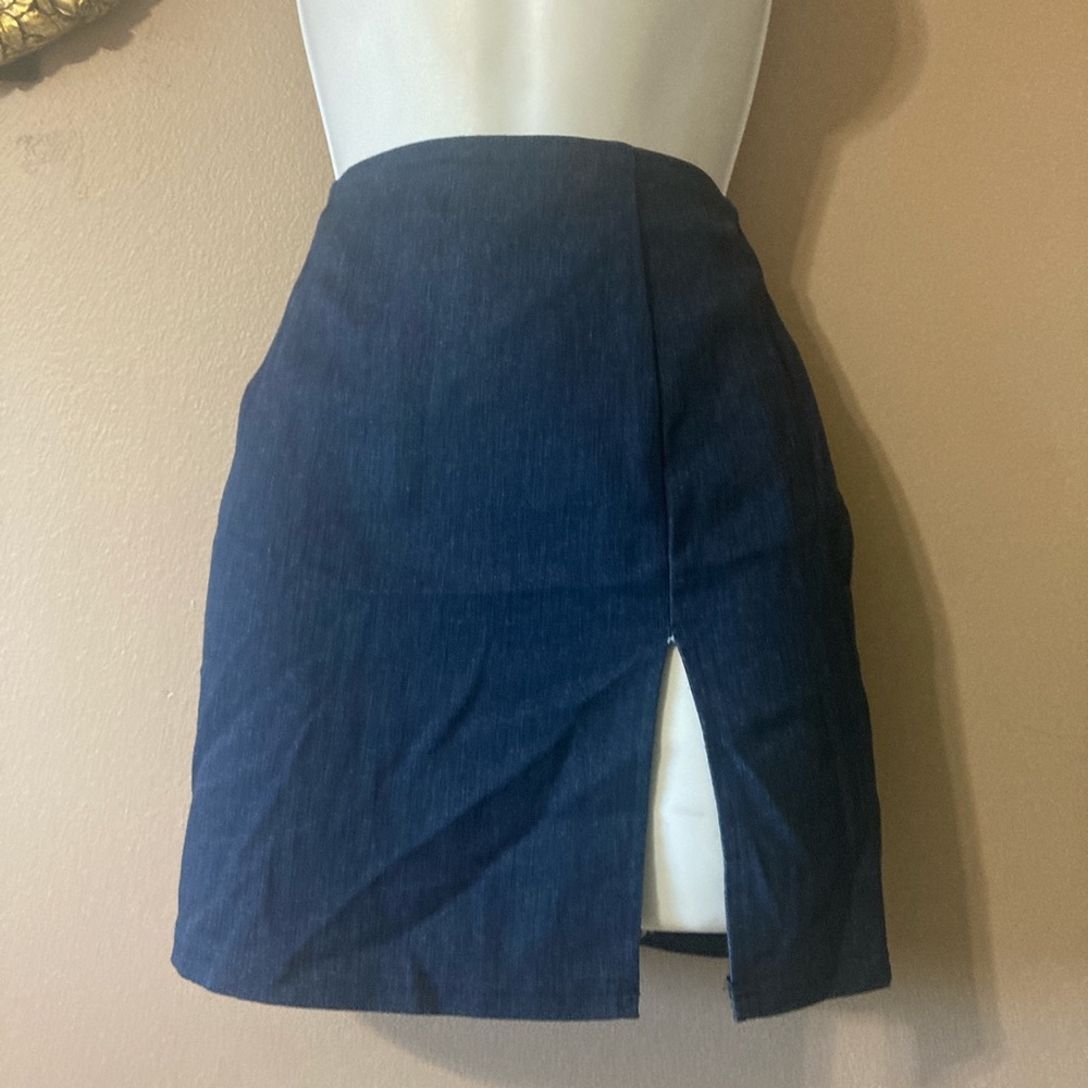 Blue Mini denim skirt